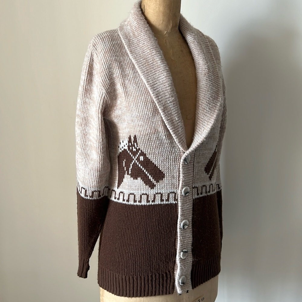 Vintage Cowichan Horse Sweater